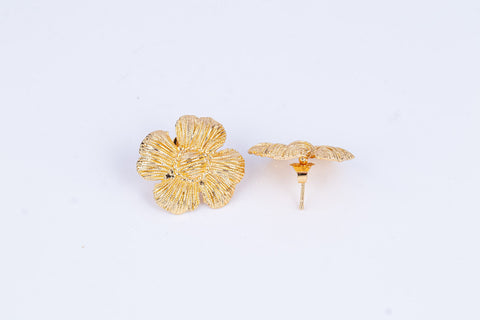 Plain Button Earrings