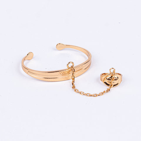 Golden Star Linked Bangle Set