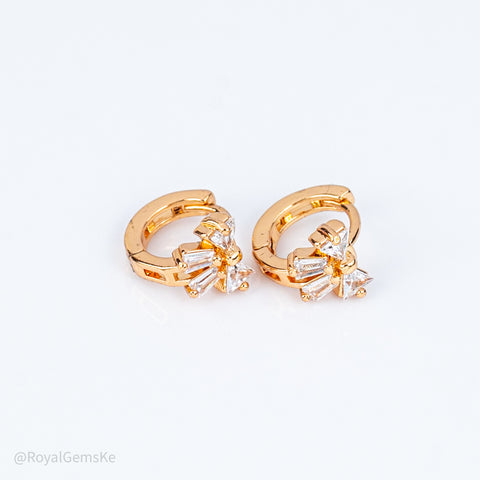 Little Star Crystal Bloom Hoops