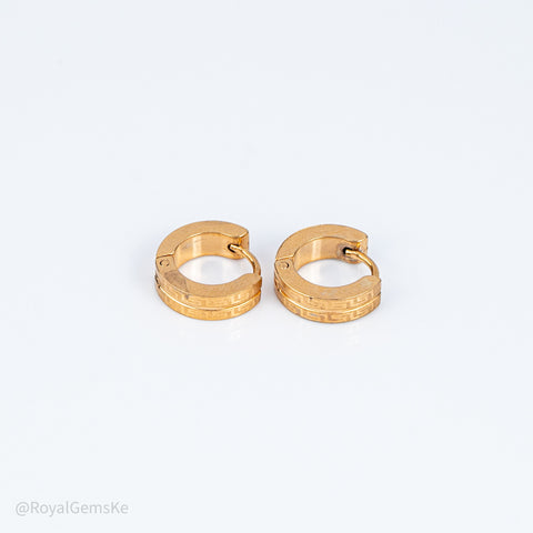 Athena Grecian Key Huggie Hoops