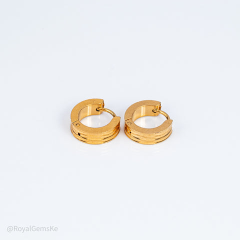 Nova Luxe Triple-Band Huggie Hoops