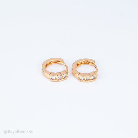 Aurora Scalloped Crystal Hoops