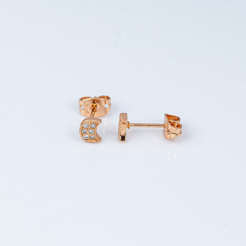 Celestial Pave Crescent Studs