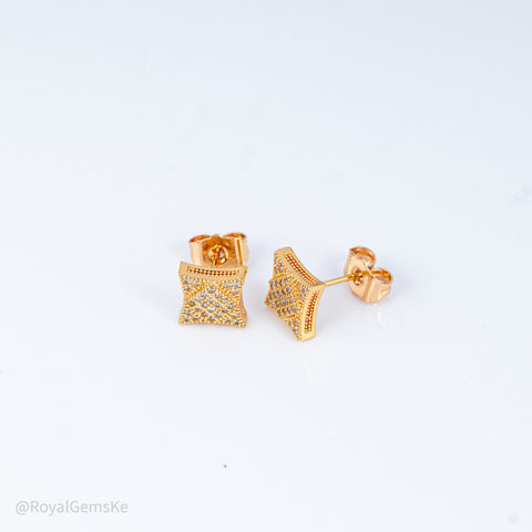 Golden Luxe Pave Studs