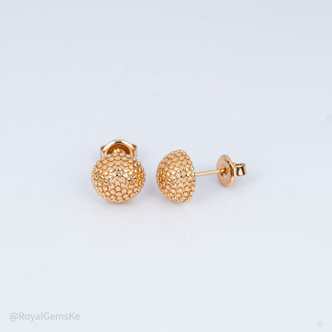 Textured Dome Gold Studs