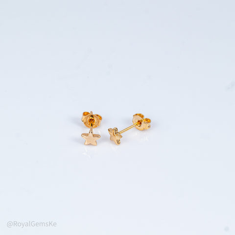 Minimalist Gold Star Studs