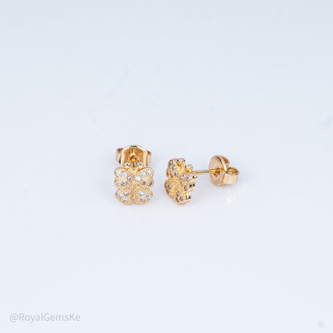 Gold Butterfly Studs