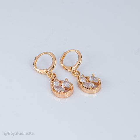 Rose Gold Pave Dangles