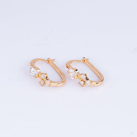 Crystal Bloom Hoop Earrings