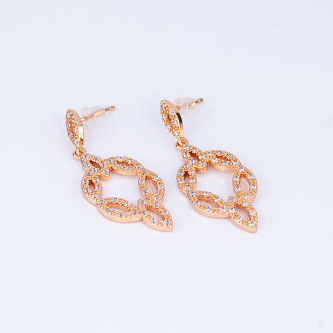 Rose Gold Filigree Dangles