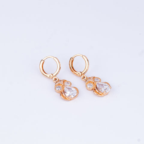 Dainty Pave Teardrop Dangles