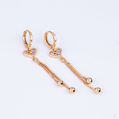 Heart & Chain Tassel Dangles