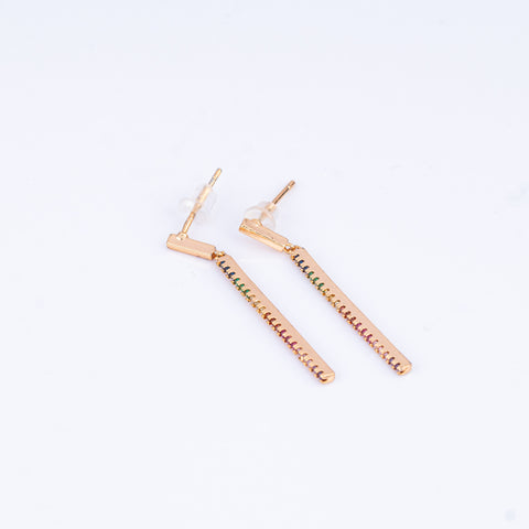 Rainbow Bar Dangle Earrings