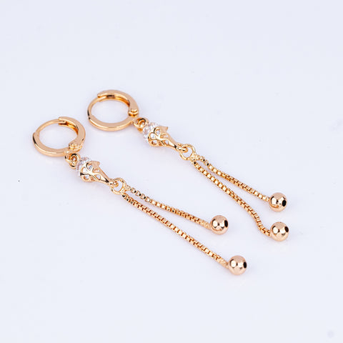 Golden Tassel Dangle Earrings