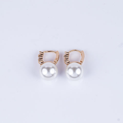Classic Pearl Hoop Earrings