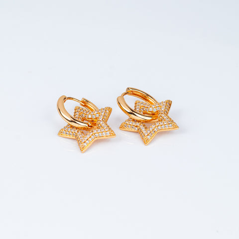 Starluxe Crystal Hoop Earrings
