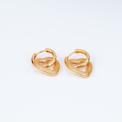 Amoré Spark Heart Hoops.
