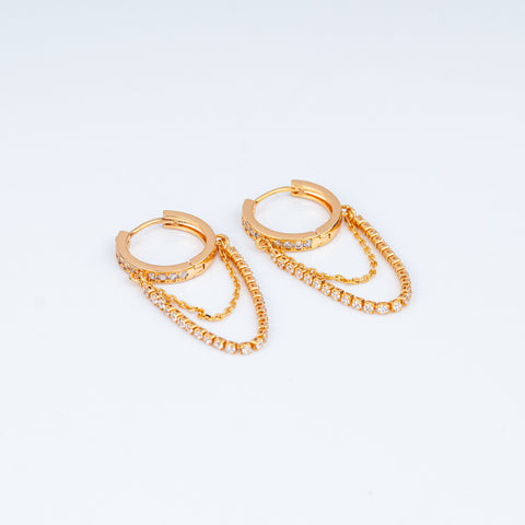Luxe Chain Halo Hoops