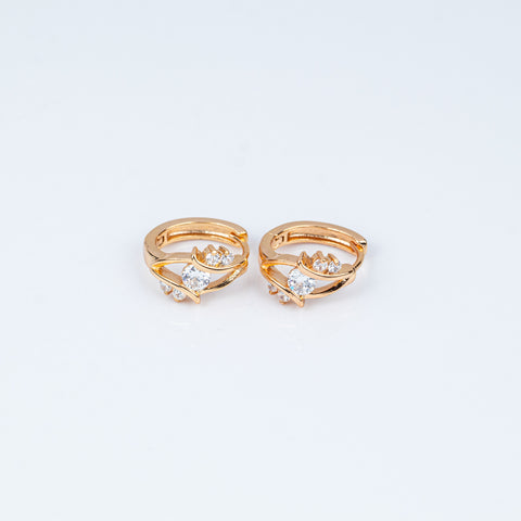 Luxe Lattice Pave Hoops