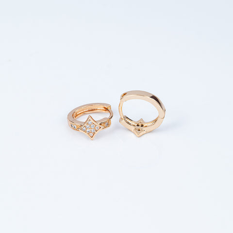 Radiant Star Pave Hoops