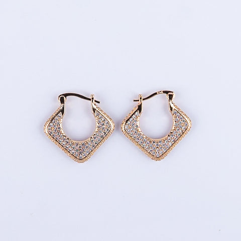 Radiant Pave V  Hoops