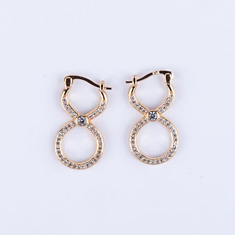 Infinity Pave Mini Hoops