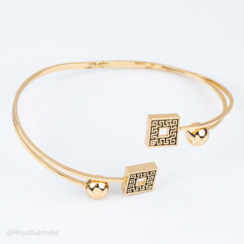 Hellenic Greek-Key Bangle