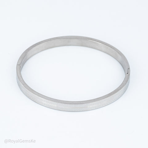 Silver Meander Eternity Band
