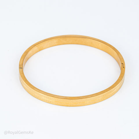 Golden Dual-Pattern Hellenic Bangle