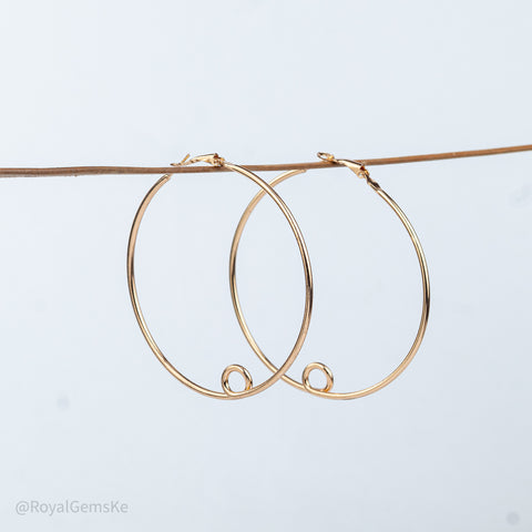 Minimalist Circle Loop Hoop Earrings