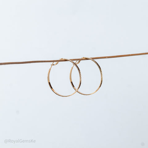 Elegant Braided Medium Hoops