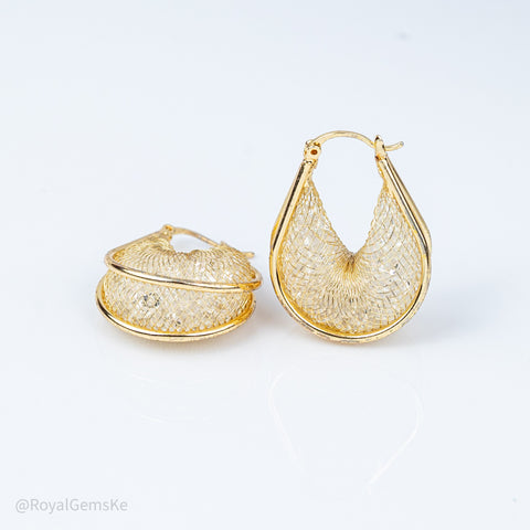 Venitian Gossamer Mesh Hoops