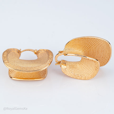 Hellenic Imperial Flared Hoops