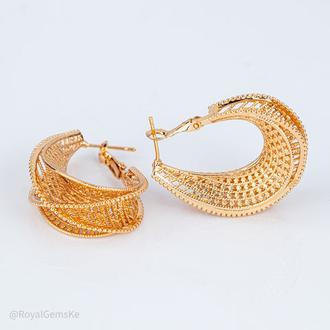Venetian Gossamer Tiered Hoops
