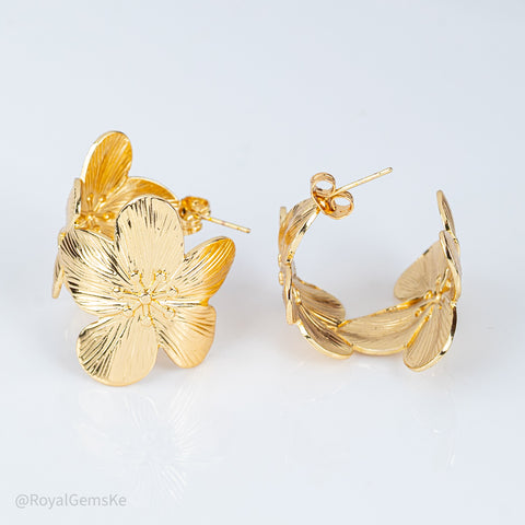 Bloom Aurelia Sculpted Floral Hoops