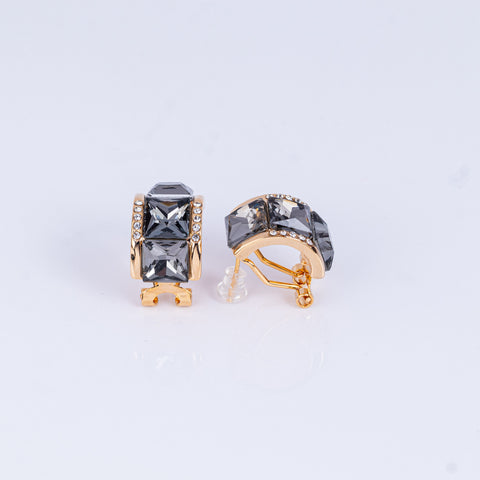 Smoky Pave Statement Earrings