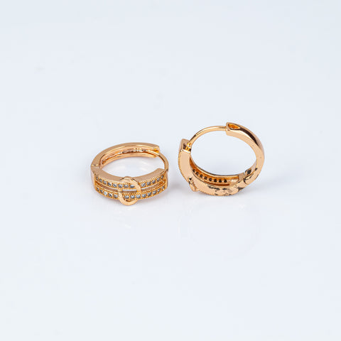 Luxe Double Band Link Hoops