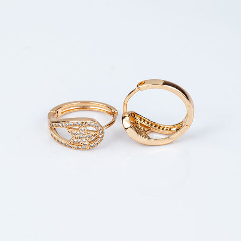 Stellar Pave Halo Hoops
