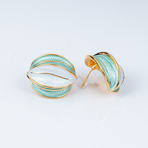 Jade Aurelia Sculpted Leaf Earrings