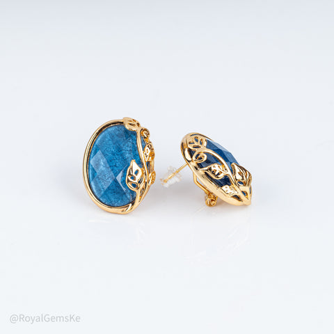 Azure Leaf Filigree Earrings