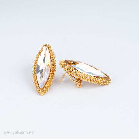 Gilded Honey Crystal Ovals