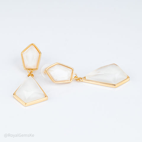 Golden Ivory Fragment Earrings