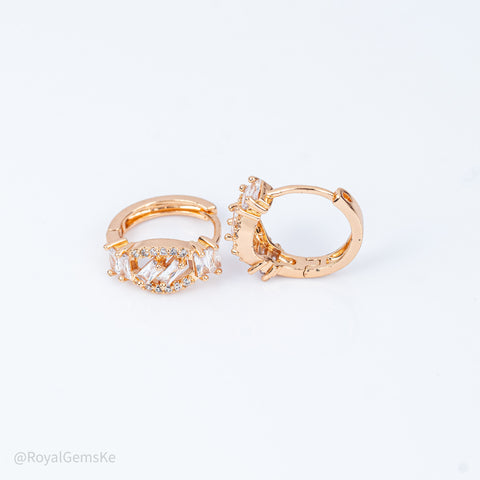 Sassy Medium Crystal Hoops