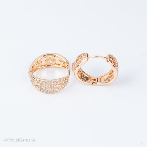 Luxe Pave Sassy Hoops