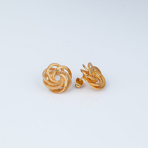 Royal Textured Knot Earrings