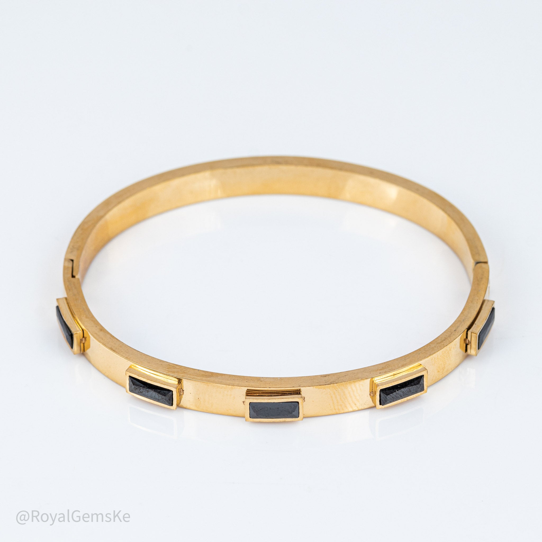 Onyx Slim Stacking Bangle – Royal Gems Accessories