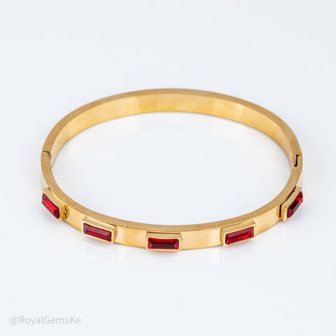 Crimson Slim-Bar Bangle