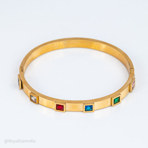 Prism Mosaic Minimalist Bangle