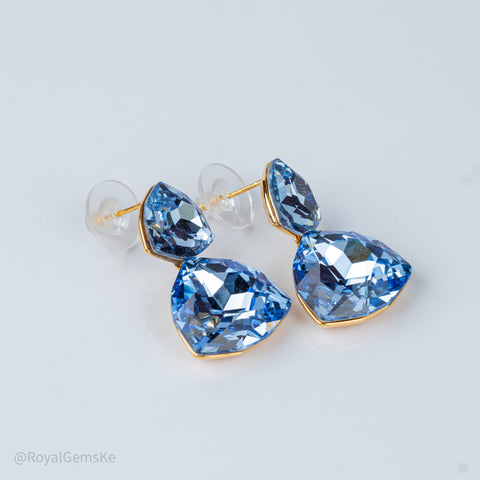Blue Topaz Crystal Dangle