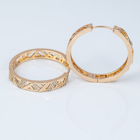 Luxe Crystal Pave Hoops